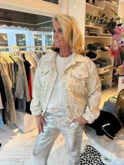 Sale Alison Sequin Jacket Beige Jassen