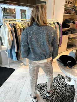 Discount Alison Sequin Jacket Denim Blue Jassen