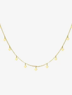 Cheap All Over Clover Necklace Gold Kettingen