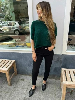 New Amy Mom Jeans Black Broeken