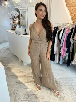 Shop Annabel Jumpsuit Camel Jumpsuits