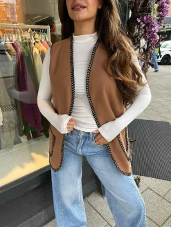 Hot Aurora Gilet Camel Gilets