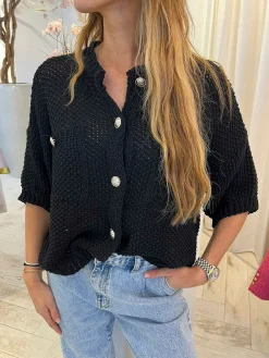 Shop Aya Vest Black Vesten