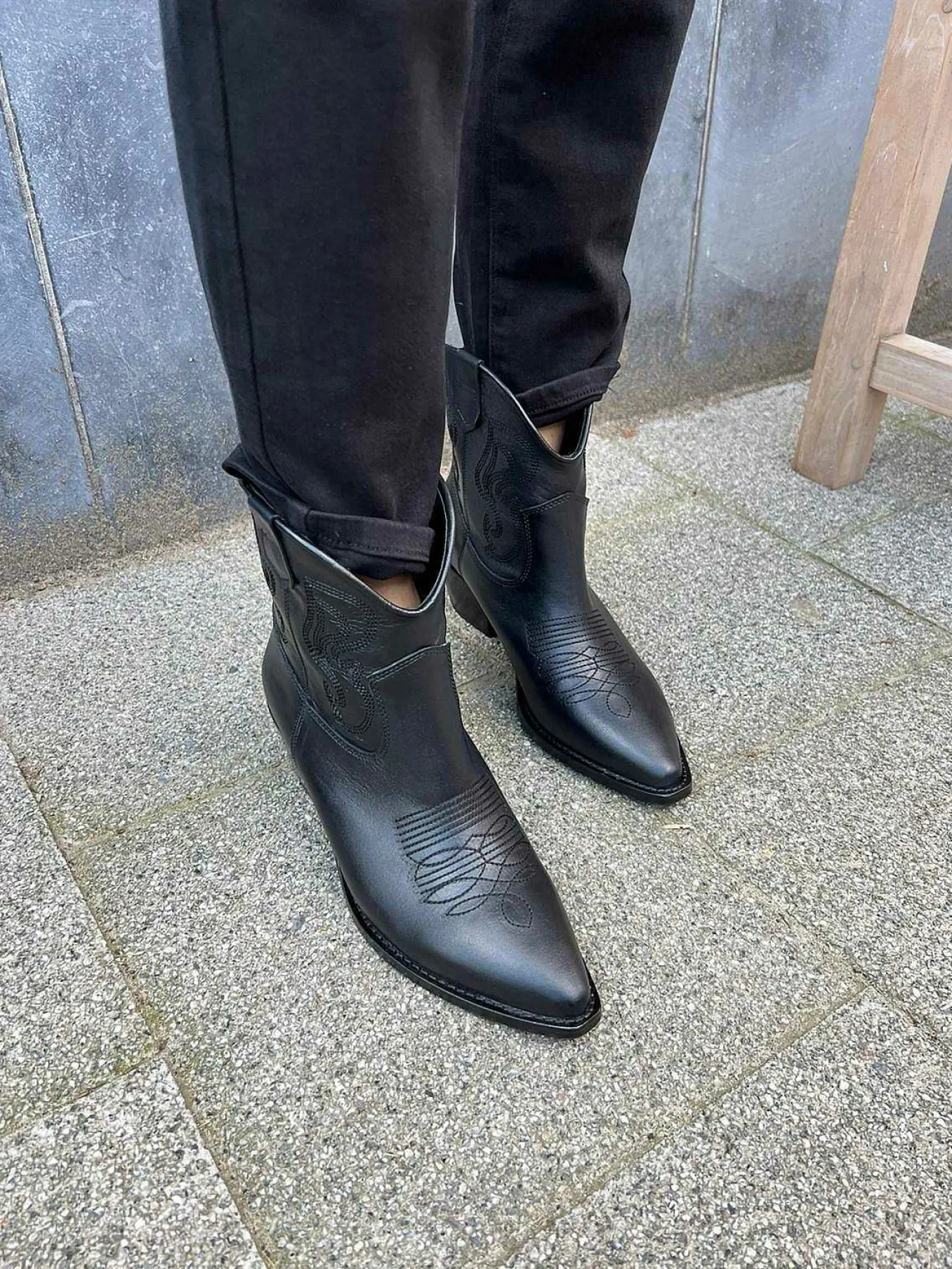 Best Sale Babouche Anouk Western Boots Black Laarzen