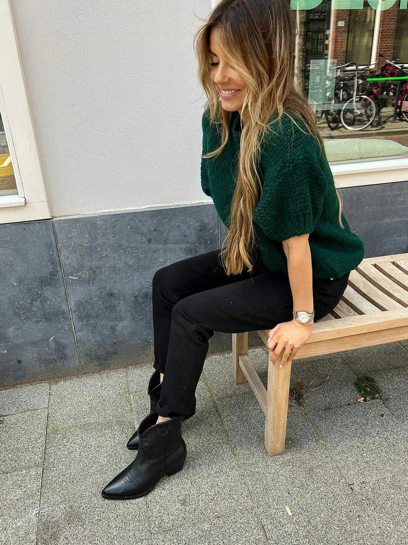 Best Sale Babouche Anouk Western Boots Black Laarzen