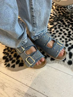 Store Babouche Dina Slipper Destroyed Jeans Sandalen & Slippers