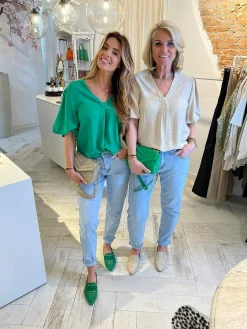 Best Babouche Loafers All Over Studs Green Loafers