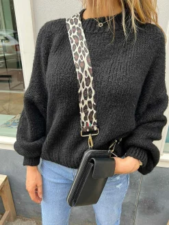 Sale Bag Strap Leo Black & Choco Riemen