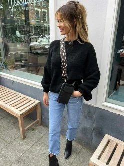 Sale Bag Strap Leo Black & Choco Riemen