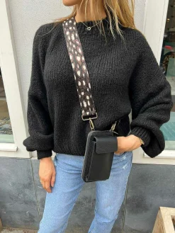 Sale Bag Strap Leo Black & Choco Riemen