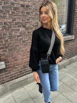 Cheap Bag Strap Pattern Black & White Riemen