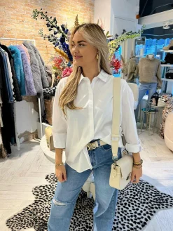 Outlet Basic Blouse White Tops & Blousjes