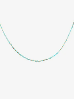 Store Beads Necklace Blue & Gold Kettingen
