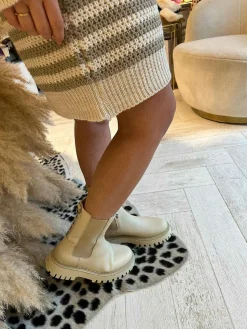 Cheap Bronx Groov-Y Chelsea Boots Beige Laarzen