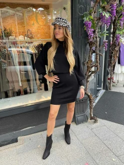 Best Bronx Maliboo Textured Heels Black Laarzen