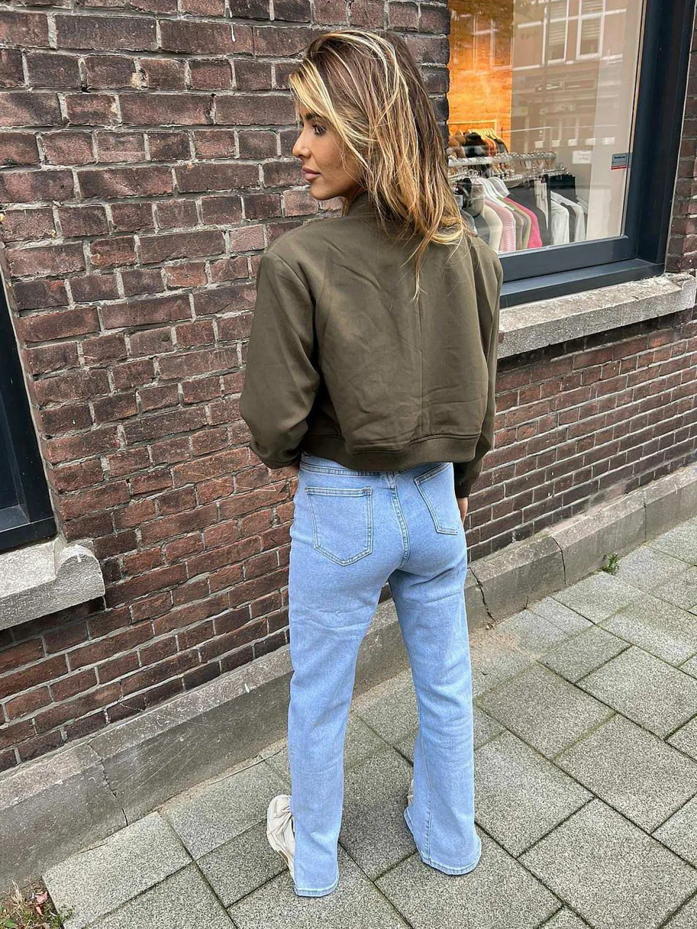 Clearance Brooke Cropped Jacket Army Jassen