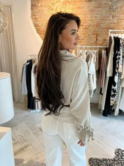 Shop Charlie Cropped Blouse Beige Tops & Blousjes