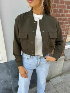 Store Charly Bomber Jacket Army Jassen