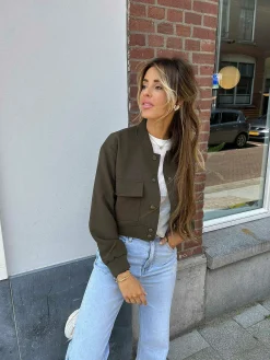 Store Charly Bomber Jacket Army Jassen