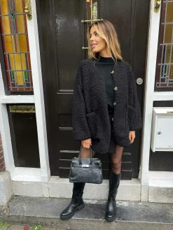 Clearance Comfy Teddy Bomber Black Jassen