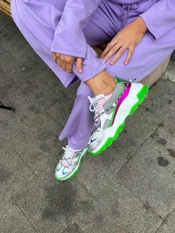 Flash Sale Dwrs Bonney Sneakers Off White & Green Sneakers