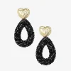 Discount Earrings Beads Oval Black Oorbellen