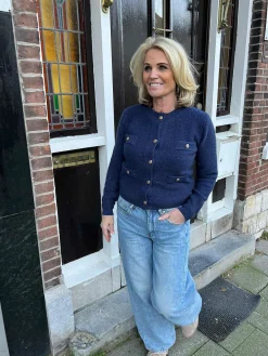 Best Sale Eemy Cardigan Denim Blue Vesten