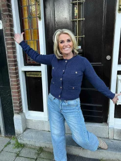 Best Sale Eemy Cardigan Denim Blue Vesten