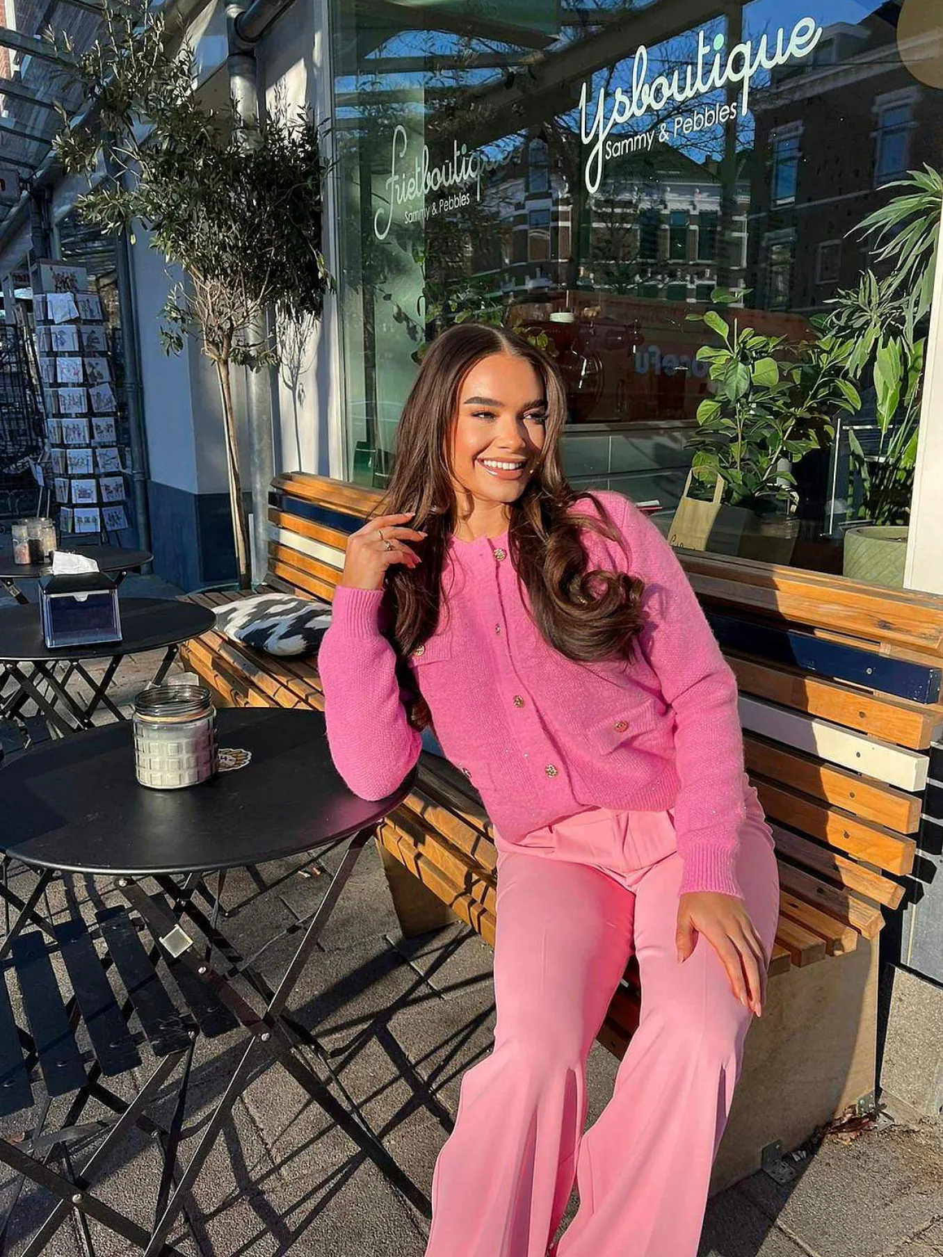 Sale Eemy Cardigan Pink Vesten