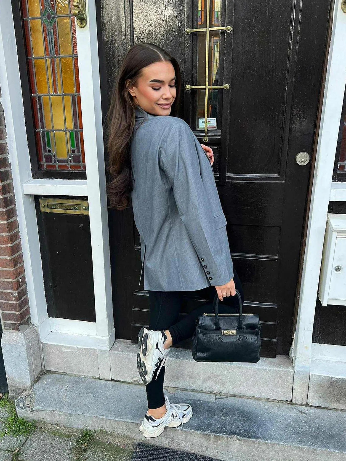 Best Sale Eline Oversized Blazer Grey Blazers