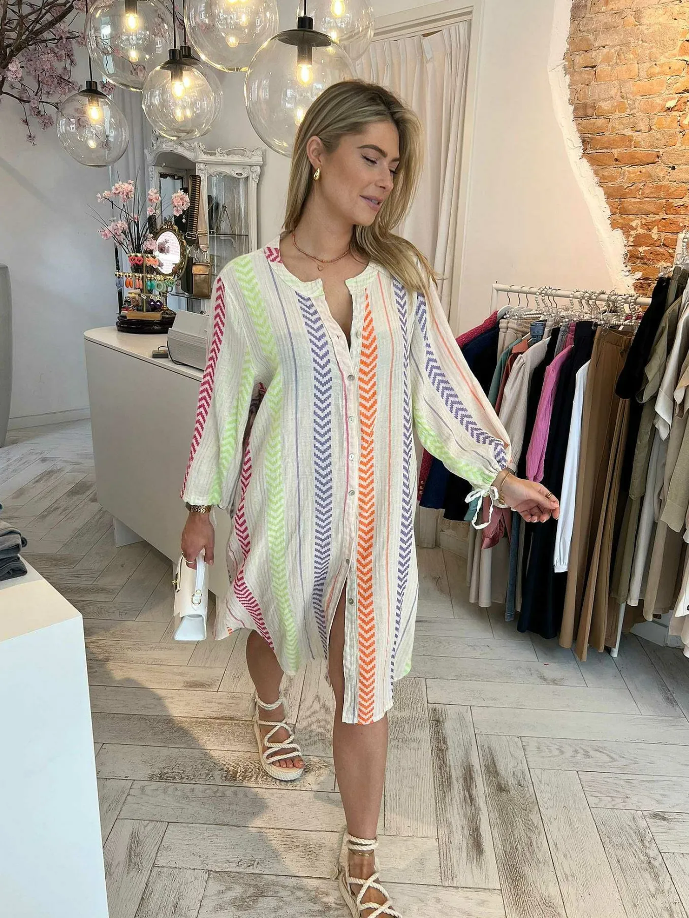 Online Elvi Lurex Maxi Dress Multicolor Jurken