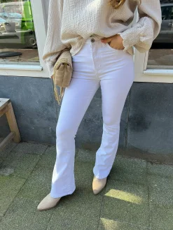 Cheap Flared Jeans White Broeken