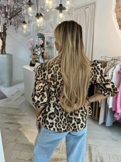 Outlet Hazel Leo Bow Broderie Blouse Tops & Blousjes