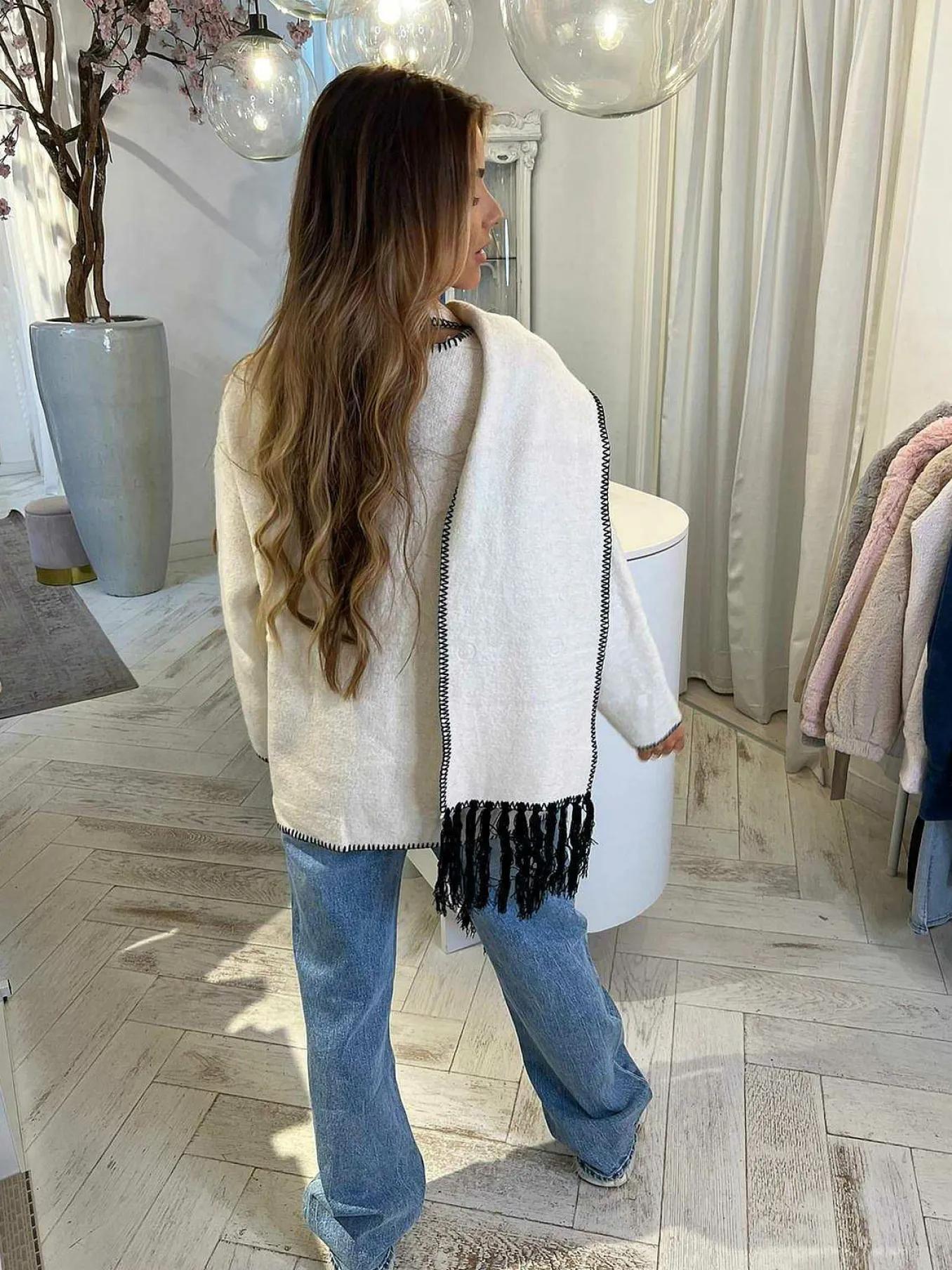 Store Inspired Blanked Jacket Beige Vesten