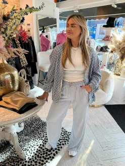 Online Inspired Bomber Jacket Denim Blue Jassen