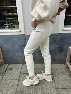 Best Jacky Leatherlook Jogger Off White Broeken