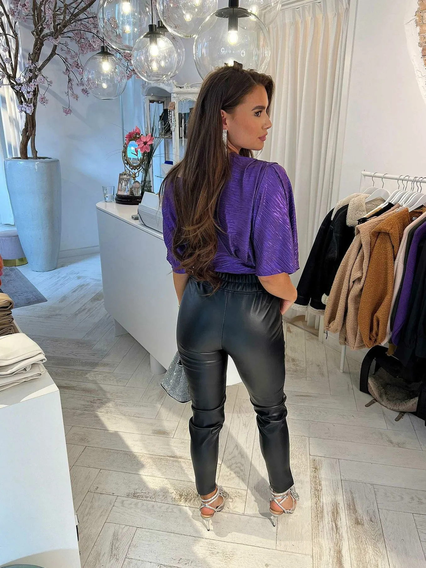 Cheap Jacky Leatherlook Jogger Black Broeken