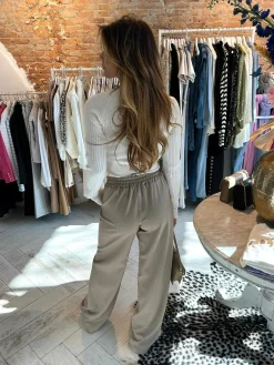 Clearance Jaimie Pantalon Taupe Broeken