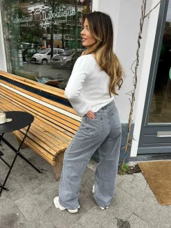 Fashion Jalou Wide Fit Jeans Grey Broeken