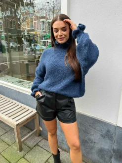 Online Jamie Leatherlook Short Black Shorts