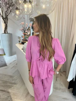 Cheap Jolie Linen Bow Set Fuchsia Sets