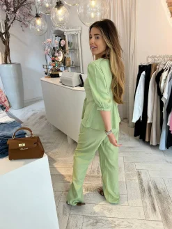 Cheap Jolie Linen Bow Set Pistache Sets