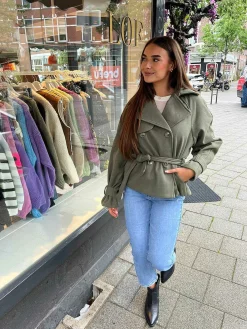 Flash Sale Josie Trenchcoat Short Army Jassen