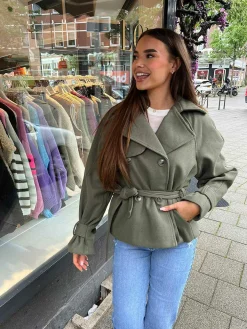 Flash Sale Josie Trenchcoat Short Army Jassen