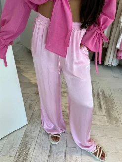 Clearance Julie Silky Pants Light Pink Broeken