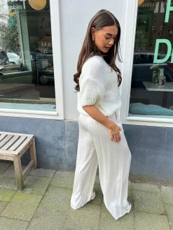 Cheap Julie Silky Pants Off White Broeken