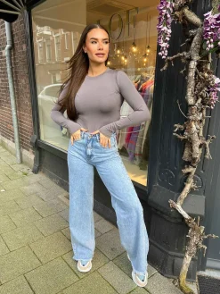 Online Juna Long Sleeve Body Dark Grey Body's