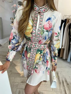 Cheap Juna Multicolor Flower Dress Jurken