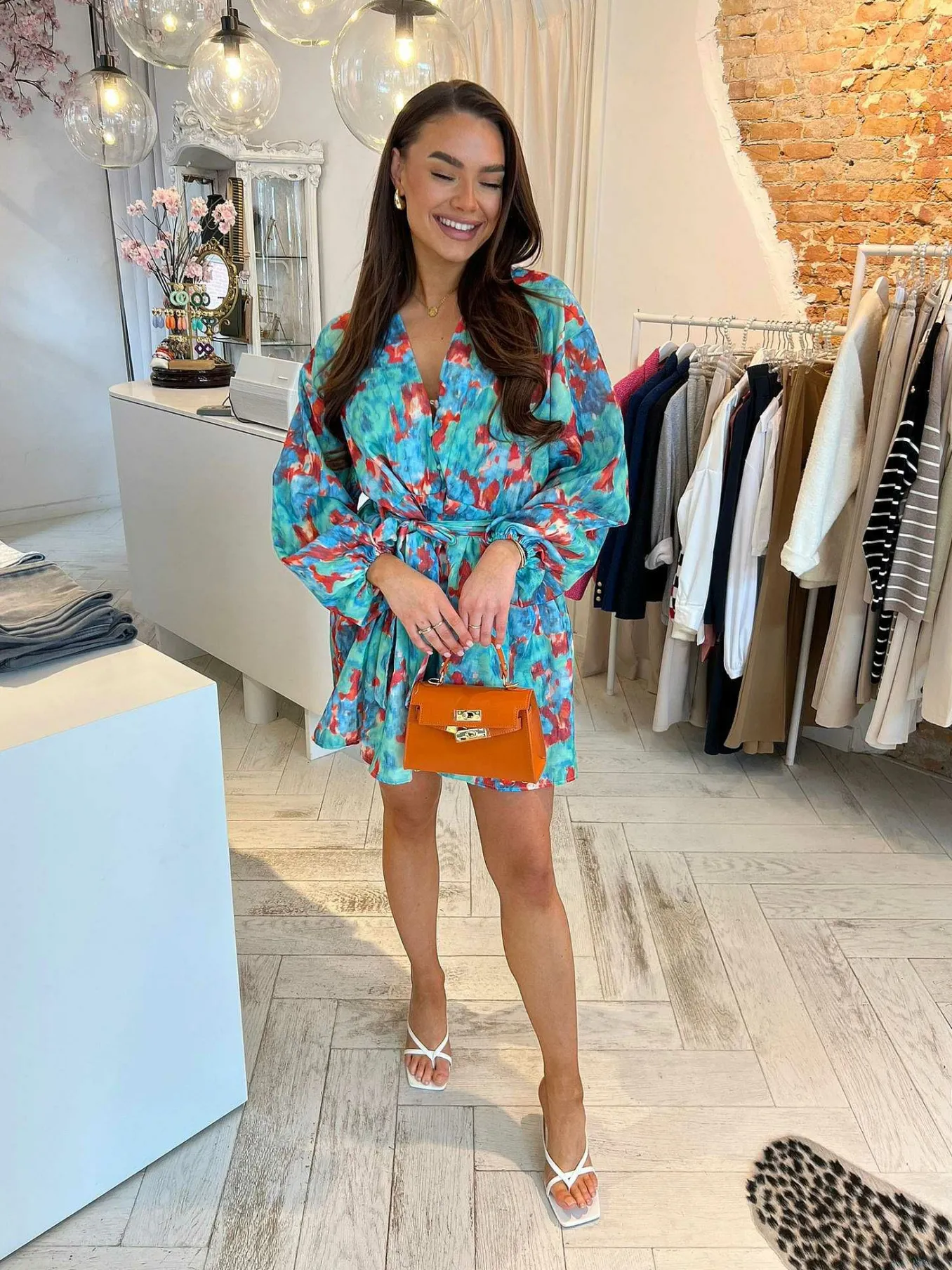 Fashion June Dip Dye Dress Blue Jurken