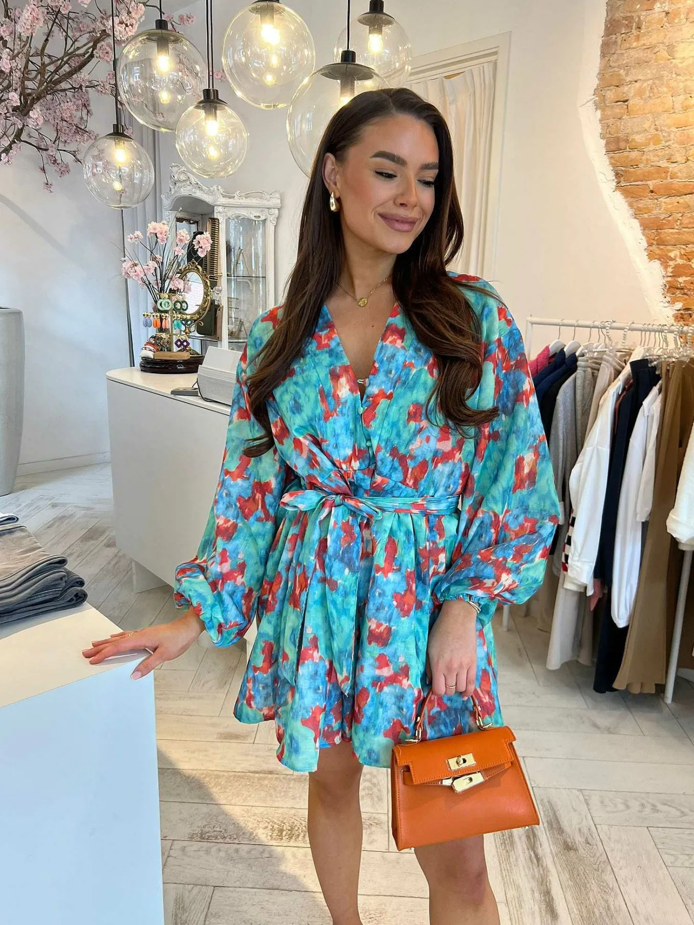 Fashion June Dip Dye Dress Blue Jurken